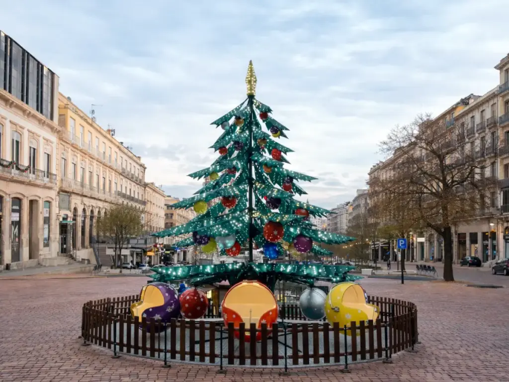 Abeto mágico carrusel para Navidad