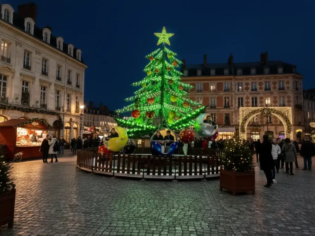 Abeto mágico carrusel para Navidad