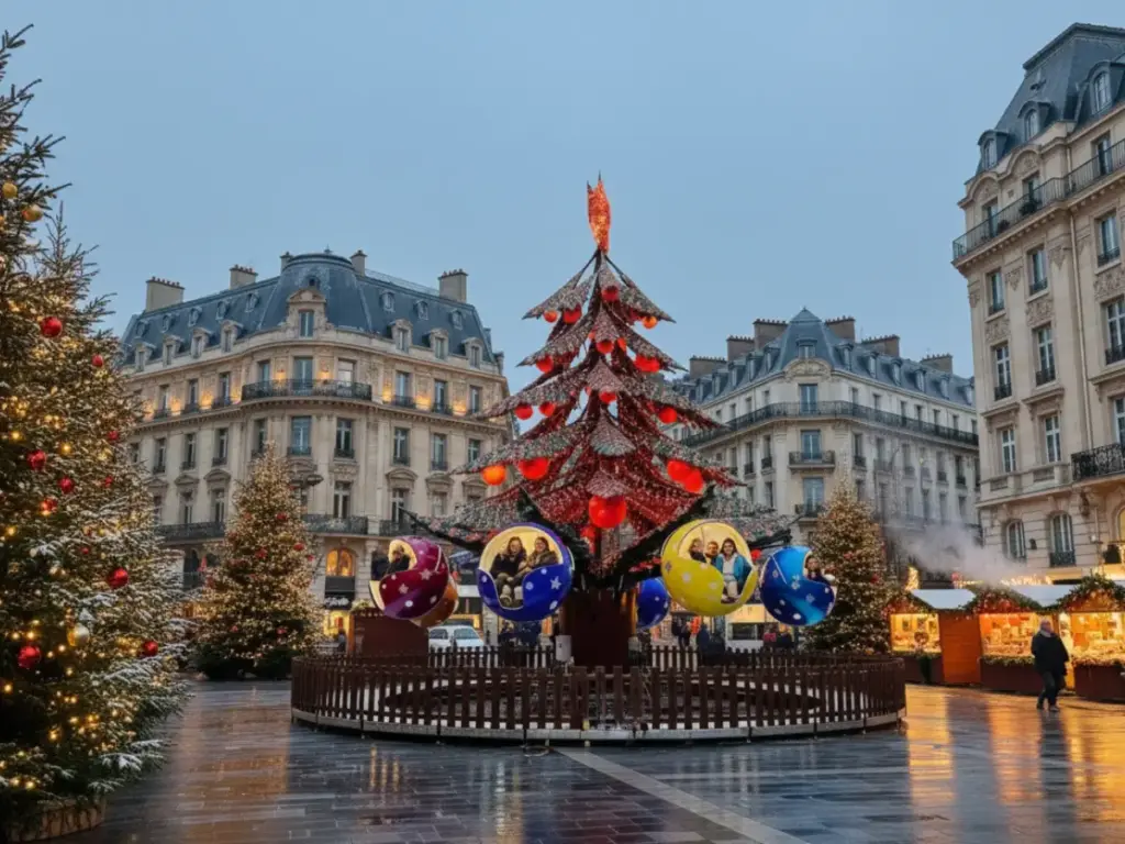 Abeto mágico carrusel para Navidad